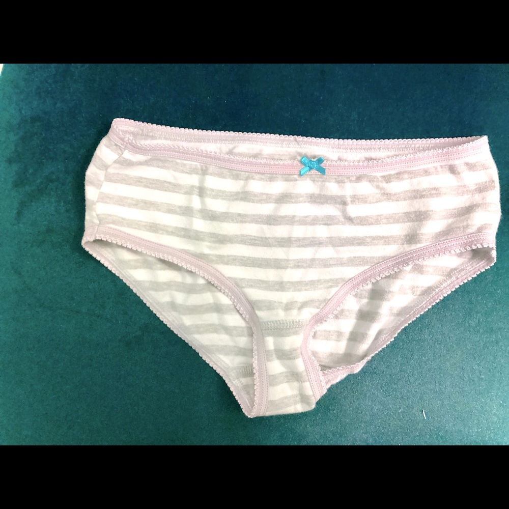 Grey and White Stripe Underwear